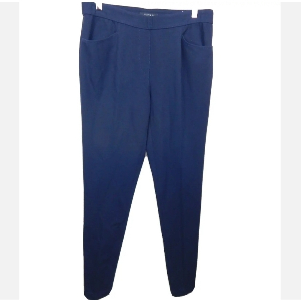 Lafayette 148 Navy Ponte Pull On Pants